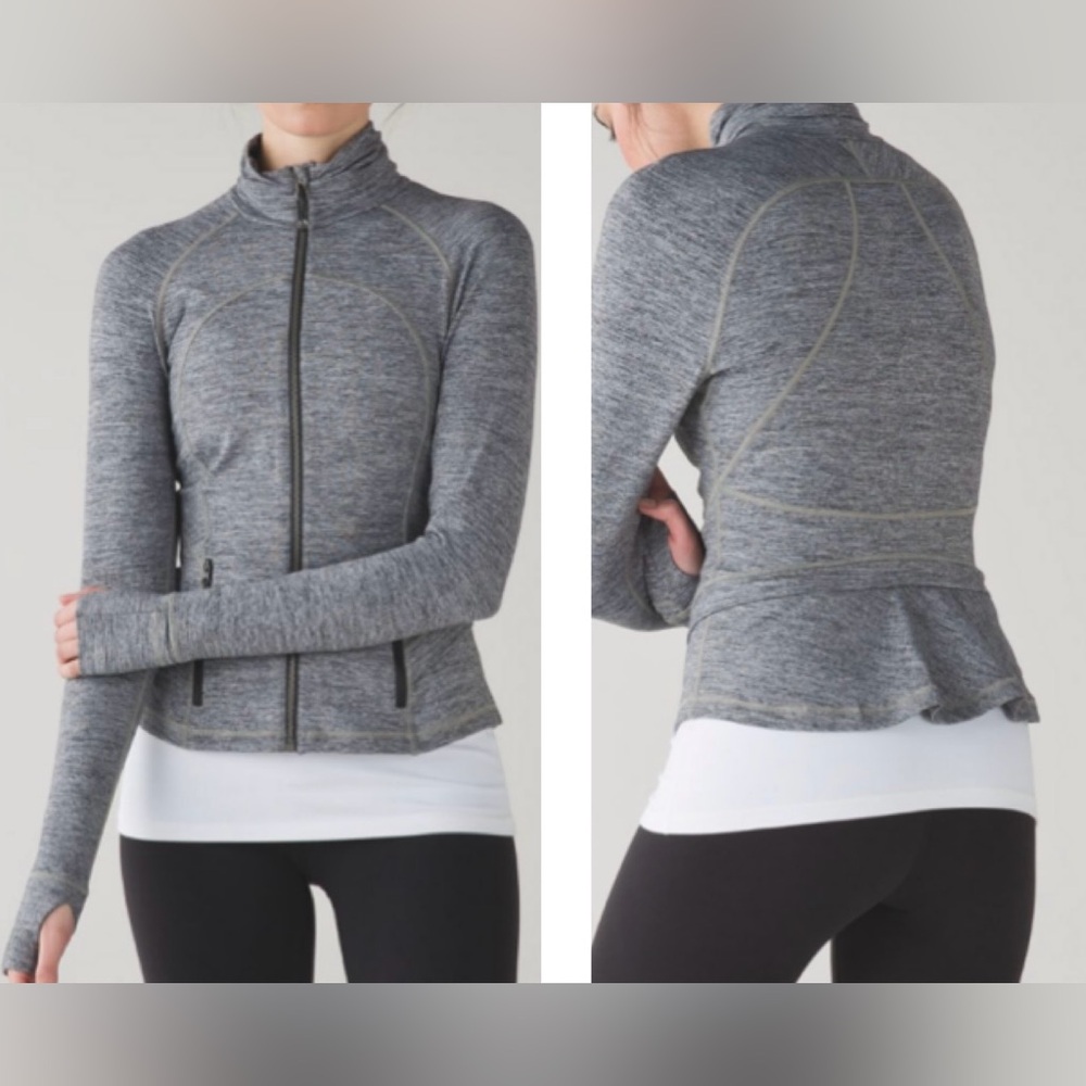 Lululemon Hustle in Your Bustle Jacket 
Size 2/ Heathered Gray